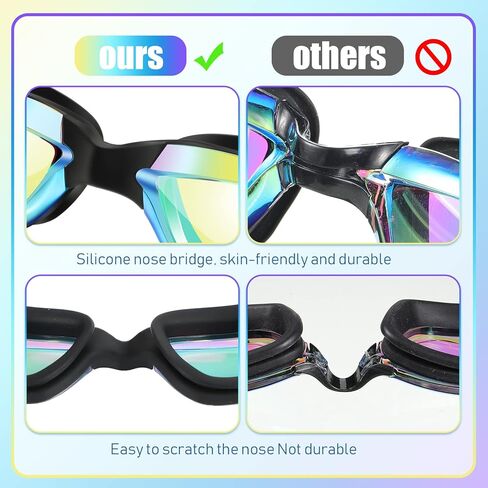 2 حزمة نظارات السباحة لا تسرب نظارات السباحة نظارات السباحة المقاومة للماء نظارات مستقطبة للبالغين in Kuwait