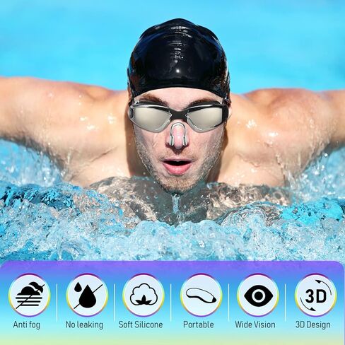 2 حزمة نظارات السباحة لا تسرب نظارات السباحة نظارات السباحة المقاومة للماء نظارات مستقطبة للبالغين in Kuwait