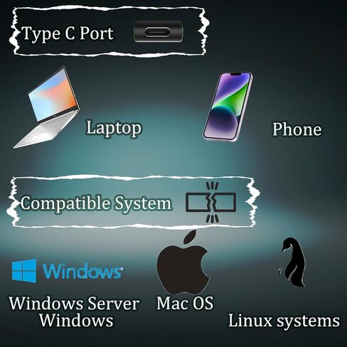 محول شبكة USB C إلى الألياف، USB3.0 Type C إلى 100/1000base-X SFP Gigabit Network Card، مدعوم لأنظمة التشغيل Windows وmacOS وLinux in Kuwait
