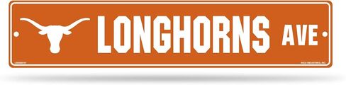 Rico Industries NCAA Texas Longhorns Street Sign, 5 x 24-inches, Black in Saudi Arabia