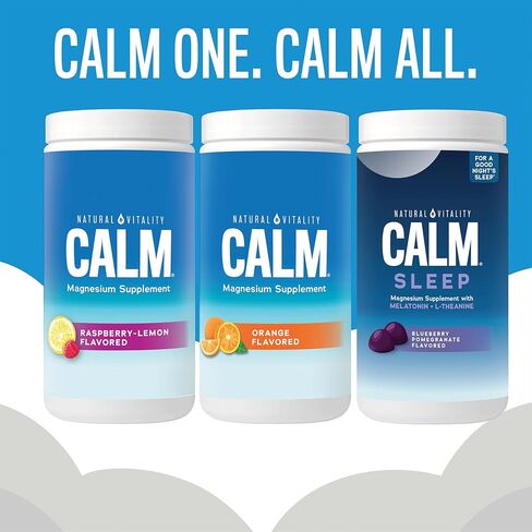 Natural Vitality CALM، مكمل مغنيسيوم، علكة لتخفيف التوتر، تدعم الاستجابة الصحية للتوتر، خالية من الغلوتين، نباتية، بنكهة البرتقال، 60 علكة in Kuwait