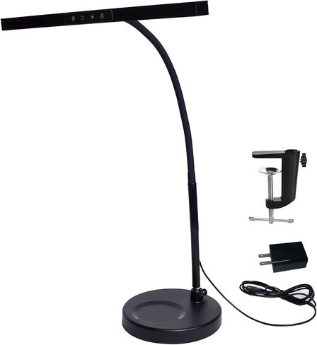 مصباح LED للبيانو اتجاه الارتفاع ولون الضوء قابل للتعديل، ضوء LED للوقوف الموسيقى، بيانو كبير، بيانو كبير، دراسة منزلية، مكتب، إضاءة واسعة مع إعداد مؤقت in Saudi Arabia