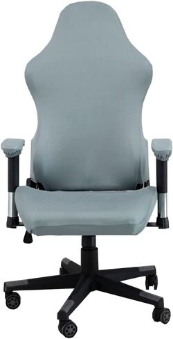 Ergonomic Office Chair Slipcovers with armrest Covers/Chair Back Covers/Chair seat Cover, Stretchy Polyester Covers for Adults Video Game Reclining Racing Gaming (No Chair) (White) in Saudi Arabia