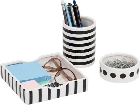 Mind Reader 7-Piece Desktop Set, Desktop Organizer, File Storage, Office, Metal Mesh, Black in Saudi Arabia