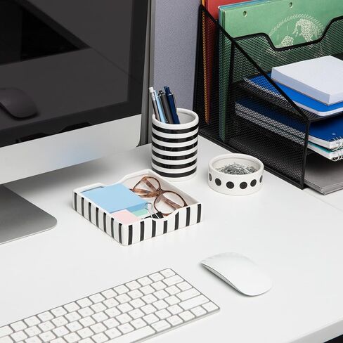 Mind Reader 7-Piece Desktop Set, Desktop Organizer, File Storage, Office, Metal Mesh, Black in Saudi Arabia