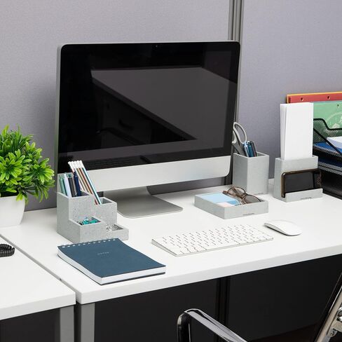 Mind Reader 7-Piece Desktop Set, Desktop Organizer, File Storage, Office, Metal Mesh, Black in Saudi Arabia