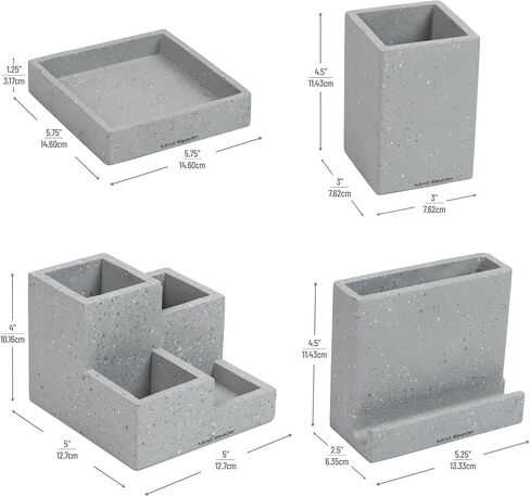 Mind Reader 7-Piece Desktop Set, Desktop Organizer, File Storage, Office, Metal Mesh, Black in Saudi Arabia