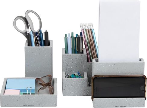 Mind Reader 7-Piece Desktop Set, Desktop Organizer, File Storage, Office, Metal Mesh, Black in Saudi Arabia