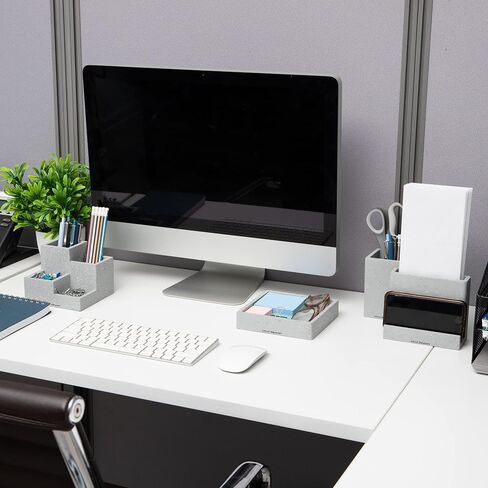 Mind Reader 7-Piece Desktop Set, Desktop Organizer, File Storage, Office, Metal Mesh, Black in Saudi Arabia