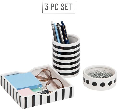 Mind Reader 7-Piece Desktop Set, Desktop Organizer, File Storage, Office, Metal Mesh, Black in Saudi Arabia