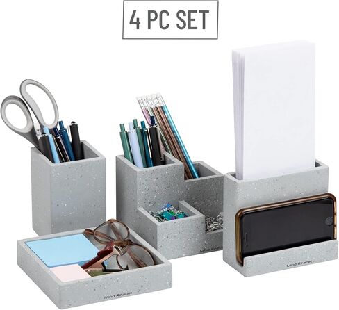 Mind Reader 7-Piece Desktop Set, Desktop Organizer, File Storage, Office, Metal Mesh, Black in Saudi Arabia