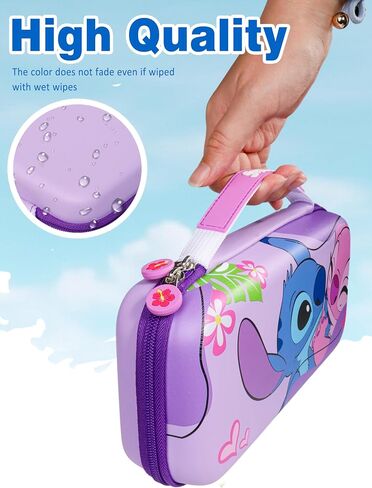 Xcitifun Carrying Case Designed for Nintendo Switch for Kids Girls Boys Cute Kawaii Travel Carry Bag for Switch / Lite / OLED 10 Game Cartridge Switch Protective Cover Carrying Cases - Animal Flash in Kuwait