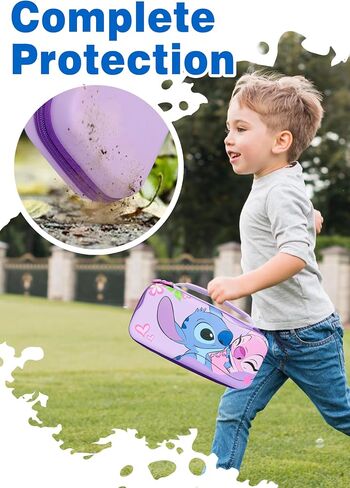 Xcitifun Carrying Case Designed for Nintendo Switch for Kids Girls Boys Cute Kawaii Travel Carry Bag for Switch / Lite / OLED 10 Game Cartridge Switch Protective Cover Carrying Cases - Animal Flash in Kuwait
