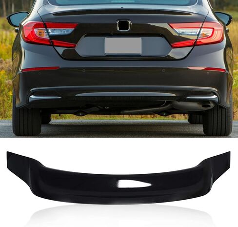 MotorFansClub Rear Spoiler Trunk Wing Fit for Honda Accord All 4 Door Sedan Model 10th gen 2018 2019 2020 2021 2022 Trunk Lid Spoiler (Gloss Black) in Saudi Arabia