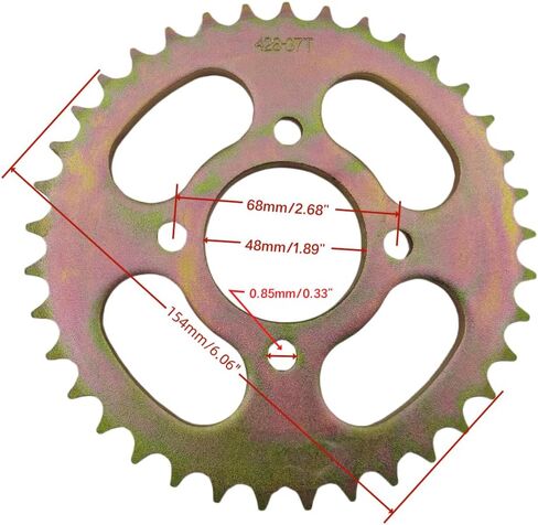 37 Tooth Rear Chain Sprocket ID 48mm for 428 Chain 50CC 70CC 90CC 110CC 125CC 250CC Pit Dirt Bike ATV Quad Bike Motorcycle in Saudi Arabia