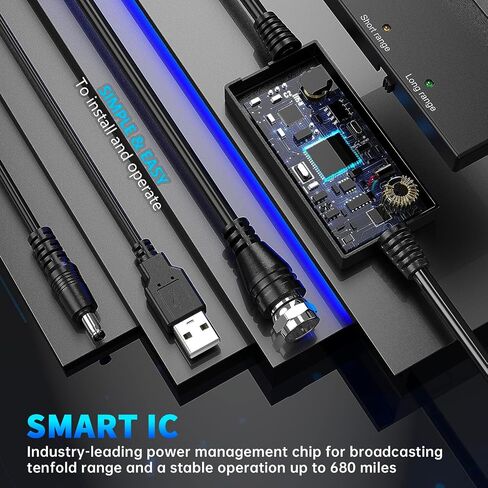 هوائي تلفزيون رقمي عالي الدقة مضخم بطول 680 ميل، يدعم عصا تلفزيون النار 4K 1080p وجميع القنوات المحلية HDTV الداخلية للتلفزيون الأقدم، معزز الإشارة - كابل محوري بطول 16.5 قدم in Saudi Arabia