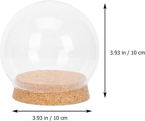PRETYZOOM 4pcs Glass Display Dome Cloche, Clear Glass Dome With Cork Base, Small Glass Display Jar For Dry Flowers Or Figurines, Diy Keepsake For Valentine'S Day Display in Saudi Arabia