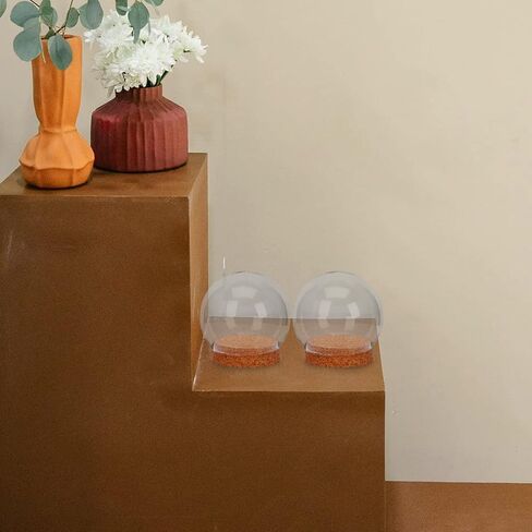 PRETYZOOM 4pcs Glass Display Dome Cloche, Clear Glass Dome With Cork Base, Small Glass Display Jar For Dry Flowers Or Figurines, Diy Keepsake For Valentine'S Day Display in Saudi Arabia