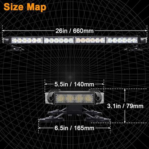 AT-HAIHAN Waterproof Strong Magnetic Rooftop Flashing 56-LED Blue Emergency Strobe Light Bar for Volunteer Firefighter Trucks EMS Law Enforcement Vehicles Police Car Safety Warning in Saudi Arabia