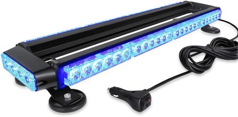AT-HAIHAN Waterproof Strong Magnetic Rooftop Flashing 56-LED Blue Emergency Strobe Light Bar for Volunteer Firefighter Trucks EMS Law Enforcement Vehicles Police Car Safety Warning in Saudi Arabia