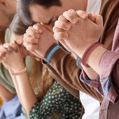 120 Pieces Bible Verses Bracelets Motivational Quote Rubber Wristbands Religious Silicone Bracelet Inspirational Silicone Wristbands Stretch Unisex Wristbands for Men Women Teens Party (Classic Color) in Saudi Arabia