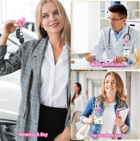 Badge Reel Holder Retractable with ID Clip for Nurse Nursing Name Tag Card Badge Holder with Alligator Clip, Cute Badge Reel for Medical Assistant Nursing Student Doctor Office (Heart) in Kuwait