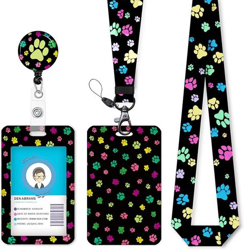 ID Badge Holder with Breakaway Lanyard, Lanyards for ID Badges Name Tags ID Card Holder, Cute Badge Reel Badge Clip Retractable, Autism Awareness Gifts in Kuwait