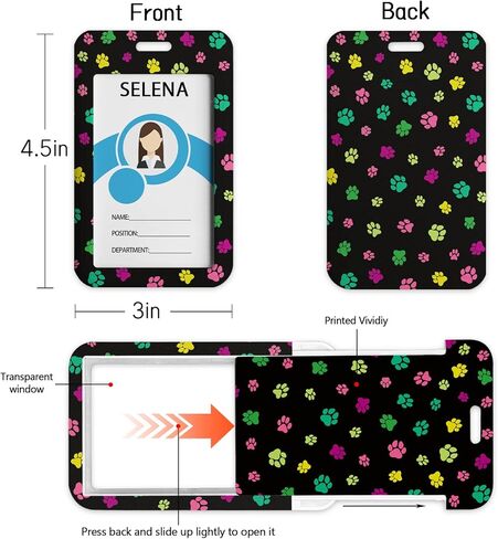 ID Badge Holder with Breakaway Lanyard, Lanyards for ID Badges Name Tags ID Card Holder, Cute Badge Reel Badge Clip Retractable, Autism Awareness Gifts in Kuwait