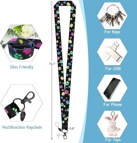 ID Badge Holder with Breakaway Lanyard, Lanyards for ID Badges Name Tags ID Card Holder, Cute Badge Reel Badge Clip Retractable, Autism Awareness Gifts in Kuwait