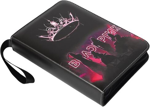 Kpop Photocard Holder Binder Sleeves K-pop Photo Card Album Book for Blackpink Photocard Binder 400 Cards 4-Pocket Leatherette Toploading Zip Binder in Kuwait