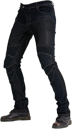 Men & Women Motorcycle Riding Jeans, Motorbike Protective Pants, Motor Bicycle Trousers with CE Hip & Knee Armor Pads VES3 in Saudi Arabia