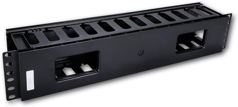 2U 19 بوصة إدارة الكابلات الأكمام رف جبل إدارة الكابلات قناة القناة، 24 منفذ IHorizontal مدير من جانب واحد لكابلات Cat6، Cat5e، Cat5، لتركيب رف الحائط (نمط أنيق، بلاستيك) in Kuwait