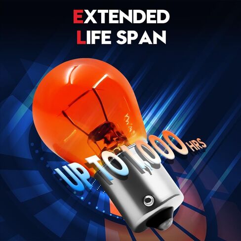 vehicode 7506 p21w لمبة العنبر الأصفر بدوره إشارة ضوء الفرامل 12 فولت 1156 1156a 1156na الهالوجين المتوهجة ba15s استبدال قاعدة لمصباح الوامض الأمامي الخلفي للسيارة والدراجة النارية (20 حزمة) in Kuwait