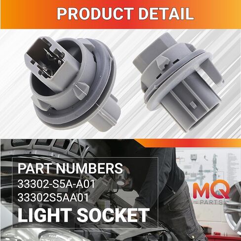 عبوتان من مقبس لمبة مؤشر الانعطاف 33302-S5A-A01 متوافق مع مقبس لمبة TL TSX RDX Honda Civic CR-V Crosstour Fit T20 - يستبدل 33302S5AA01 33302-S5A-A01 in Kuwait