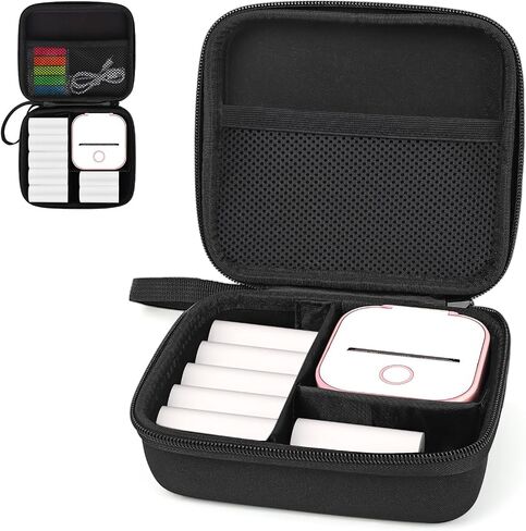 Label Maker Case Compatible with M02/T02/M02S/M02 pro/Q30S/M02X Mini Photo Printer, Mini Thermal Printe Hard Travel Case with Zipper Mesh Pocket in Saudi Arabia
