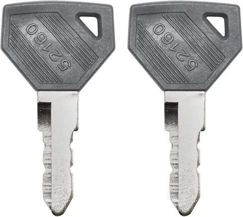 2PCS Ignition Keys 198360-52160 194155-52160 1A7880-52100 Compatible with Yanmar Tractor EX450 EX2900 EX3200 John Deere 2210 2305 2320 2520 2720 4010 4100 4110 Replace AM879480 LVA803606 in Saudi Arabia