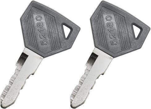 2PCS Ignition Keys 198360-52160 194155-52160 1A7880-52100 Compatible with Yanmar Tractor EX450 EX2900 EX3200 John Deere 2210 2305 2320 2520 2720 4010 4100 4110 Replace AM879480 LVA803606 in Saudi Arabia