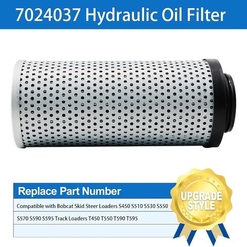 Hydraulic Oil Filter 7024037 Compatible with Bobcat Skid Steer Loaders S450 S510 S530 S550 S570 S590 S595 Track Loaders T450 T550 T590 T595 in Saudi Arabia