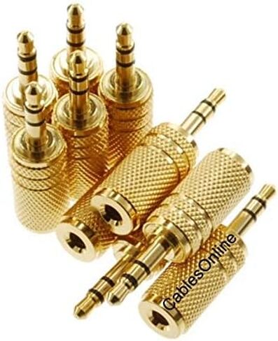 CablesOnline 3.5mm Stereo TRS Male Plug to 3.5mm Mono TS Female Jack Audio Adapter, AV-A37G in Saudi Arabia