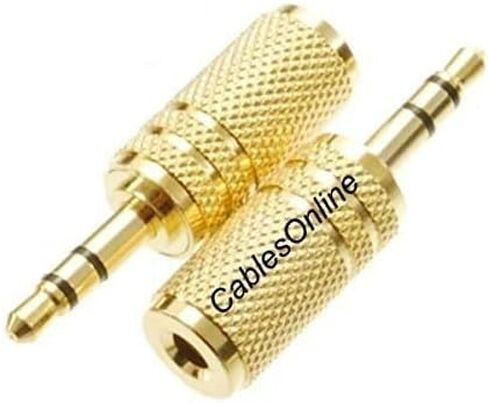 CablesOnline 3.5mm Stereo TRS Male Plug to 3.5mm Mono TS Female Jack Audio Adapter, AV-A37G in Saudi Arabia