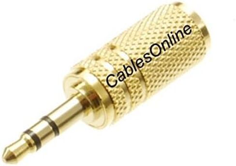 CablesOnline 3.5mm Stereo TRS Male Plug to 3.5mm Mono TS Female Jack Audio Adapter, AV-A37G in Saudi Arabia