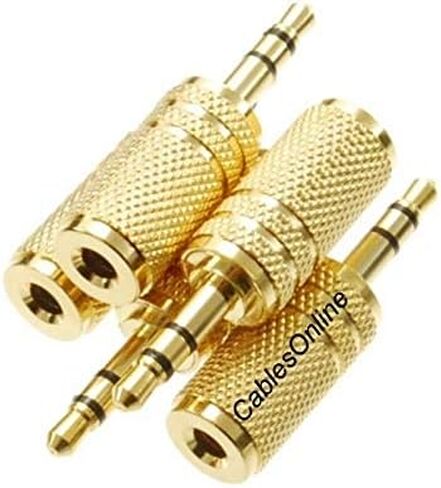 CablesOnline 3.5mm Stereo TRS Male Plug to 3.5mm Mono TS Female Jack Audio Adapter, AV-A37G in Saudi Arabia