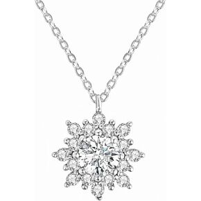 TFT Moissanite Snowflakes قلادات عيد الحب هدايا للنساء