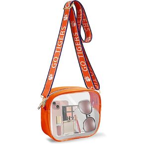 حقيبة واضحة لأحداث الاستاد ، Game Go Go Tigers Clear Crossbody Pres