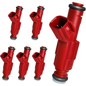 12 Holes Fuel Injectors Fit for Jeep: Wrangler/TJ/Liberty / (Grand) Cherokee, For Ford: Mustang/Escape, For Dodge: Ram 1500/Dakota, 3.0L/3.7L/3.8L/3.9L/4.0L V6 1999-2008, 0280156161(6 Pcs)