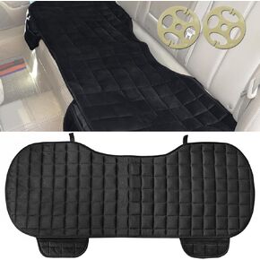 XUKEY Rear Seat Covers for Cars,Universal Back Seat Cover with Pockets Keep Warm Car Rear Seat Covers,Silk Velvet Auto Car Vehicle Long Rear Seat Chair Cover Protective Cushion Mat Pad for Baby,SUV