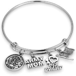 Army Mom Bracelet Military Mom Jewelry Gift Military Bracelet US Military Going Away Jewelry Gift Soldier Bracelet Deployment Gift for Women