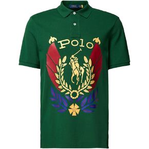 POLO RALPH LAUREN Men's Classic-Fit Graphic Mesh Polo Shirt (Polo Crest, 2XL)