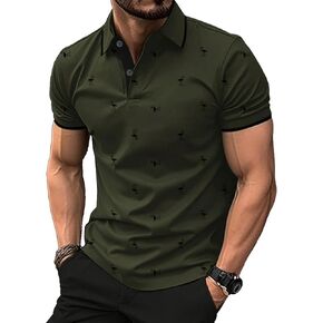 DEEX Men's Polo Shirts Short Sleeve 2025 Casual Polo T Shirt Color Block Slim Fit Summer Collared Golf Shirts in Saudi Arabia