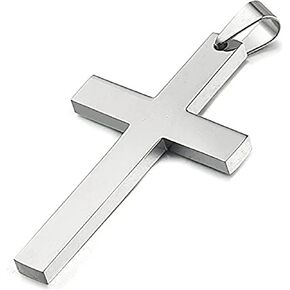 925 Sterling Silver Simple Cross Necklace for Men- Cross Pendant Jewelry